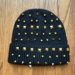 Lele Sadoughi Women's Studded Beanie (O/S, Black)